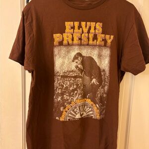 Brown Graphic Elvis Presley T-Shirt